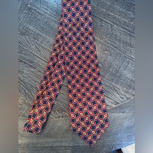 Brooks Brothers Makers Neck Tie Pure Silk Made in USA geo link pattern